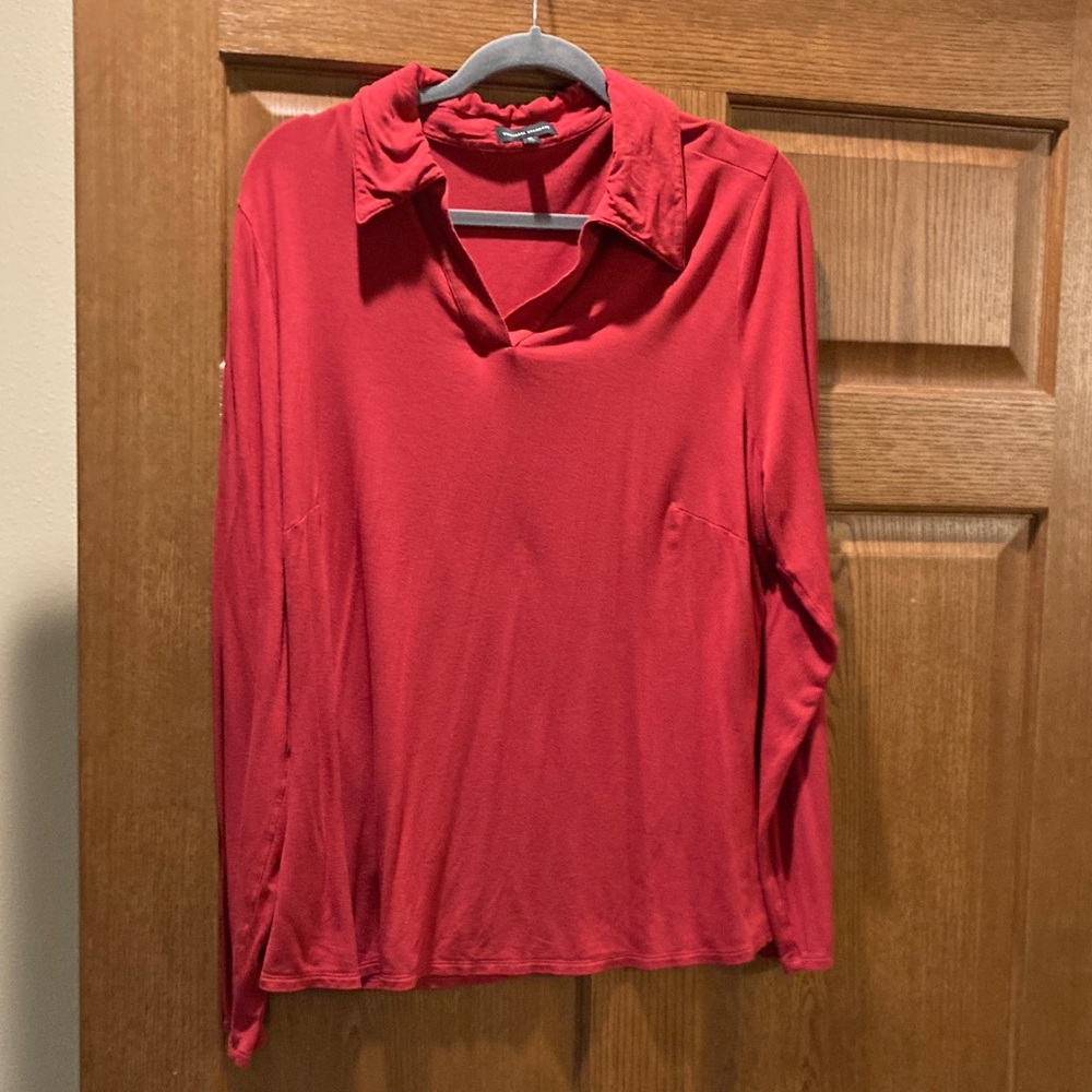 Universal Standard Collared V Neck - Red - Univer… - image 1